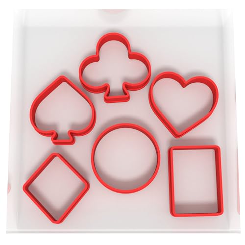 Ausstechformen Spielkarten, 3 cm, 6 Stück von Custom Cutters