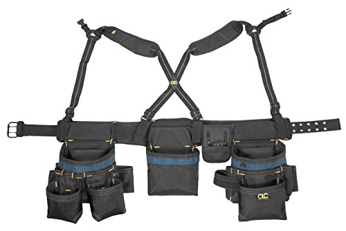 Custom Leathercraft 2617 Framing Master Werkzeuggürtel, 28 Taschen, Grau von Custom Leathercraft