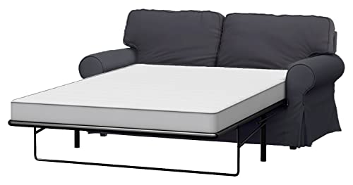 Custom Slipcover Die Ektorp Zweisitzer-Sofa-Bett-Abdeckung Ersatz ist nach Maß für IKEA Ektorp 2 Seater Sleeper allein, EIN qualitativ hochwertiges Sofa Ersatz. Dichtes Dunkelgrau von Custom Slipcover Replacement