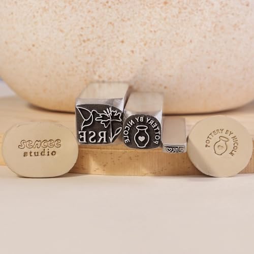 Metall-Stempel, personalisierbar – Ton-Stempel, kleiner Metallstempel, benutzerdefinierte Hersteller, Töpferwerkzeuge Metall-Stempel, personalisierbar – Ton-Stempel, kleiner Metallstempel, benutzerdefinierte Hersteller, Töpferwerkzeuge von Custom System