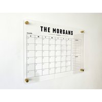Personalisierter Familienkalender Monatsplaner Wöchentlicher Hängeplaner Acryl-Wandplaner Mit Seitlichen Überschriften Benutzerdefinierter von CustomAcrylicBoards