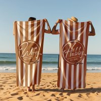 Wifey & Hubby Beach Personalisierte Strandtücher, Flitterwochen Geschenk, Sein Und Ihr Brautgeschenk, Personalisiertes Hochzeitsgeschenk von CustomCooper