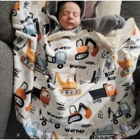 Personalisierte Kinder-Konstruktionsdecke - Bestickt Mit Name, Minky Oder Sherpa Personalisierte Kinder-Konstruktionsdecke - Bestickt Mit Name, Minky Oder Sherpa von CustomCooper