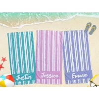 Script Line Style Personalisierte Strandtuch Name Badetuch Benutzerdefinierte Pool Handtuch Mit Außerhalb Geburtstagsgeschenk von CustomCooper