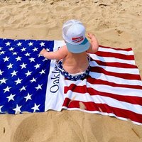 Us Flagge Personalisierte Strandtuch Name Badetuch Benutzerdefinierte Pool Handtuch Mit Außerhalb Geburtstag Urlaub Geschenk von CustomCooper