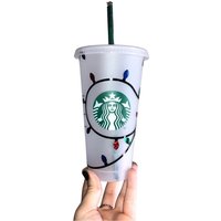 Weihnachtsbeleuchtung Becher | Starbucks Weihnachtsgeschenkidee Cold Cup von CustomCreationsandCo