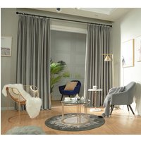 Paar Graue Samtvorhänge, Schlafzimmer Helle Silbergraue Wohnzimmer Benutzerdefinierte Vorhänge von CustomCurtainsBeyond