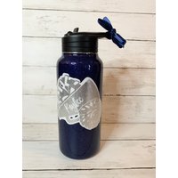 Personalisierte Cheerleading Wasserflasche 32 Unzen, Cheer Tumbler, Pompoms, Becher, Tassen, Cup, Sideline Cheer, Wasserflaschen von CustomDesignbyTLC