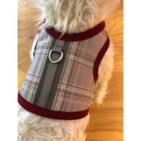 Bankers Plaid Small Dog Geschirr Made in Usa, Hundegeschirre, Haustierkleidung von CustomDogJacket