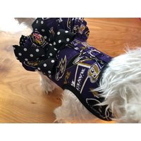 Kleines Hundegeschirr, Raben Made in Usa, Doppel Rüschen Haustier Kleidung, Baltimore von CustomDogJacket
