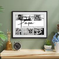 Papa Vatertag Geschenk I Poster Personalisiert Vater Sohn/Tochter Geburt Von Kind Anpassbares Bild & Text von CustomEmotionsDE