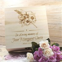 Gravierte, Personalisierte Florale Erinnerungsbox - Erinnerungsbox, Erinnerungsgeschenke Gravierte, Personalisierte Florale Erinnerungsbox - Erinnerungsbox, Erinnerungsgeschenke von CustomGiftCoUK