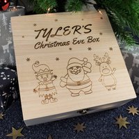 Gravierte Heiligabend Box - Maßgeschneiderte Personalisierte Hölzerne Weihnachtsbox Für Kinder, Bereit Zum Befüllen Mit Geschenken 2 Größen Gravierte Heiligabend Box - Maßgeschneiderte Personalisierte Hölzerne Weihnachtsbox Für Kinder, Bereit Zum Befüllen Mit Geschenken 2 Größen von CustomGiftCoUK