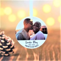 Personalisierte Foto Oma Opa Memory Christbaumkugel, Mama Papa Erinnerungsschmuck von CustomGiftCoUK