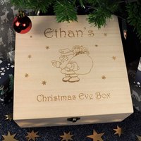 Personalisierte Heiligabend Box Für Kinder, Gravierte Benutzerdefinierte - Bereit Zum Befüllen Mit Leckereien 2 Größen Santa Design Personalisierte Heiligabend Box Für Kinder, Gravierte Benutzerdefinierte - Bereit Zum Befüllen Mit Leckereien 2 Größen Santa Design von CustomGiftCoUK