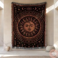 Celestial Sun & Moon Woven Blanket Or Pillow, Surreal Room Woven, Bohemian Decor, Spiritual Art, Witchy Home Gift Idea Celestial Sun & Moon Woven Blanket Or Pillow, Surreal Room Woven, Bohemian Decor, Spiritual Art, Witchy Home Gift Idea von CustomGiftStudioND
