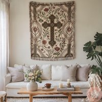 Elegant Cross Woven Blanket Or Pillow , Religious Gift Throw, Christian Decor Accent, Heirloom Quality Made in Usa, Orthodox Wall Art Elegant Cross Woven Blanket Or Pillow , Religious Gift Throw, Christian Decor Accent, Heirloom Quality Made in Usa, Orthodox Wall Art von CustomGiftStudioND