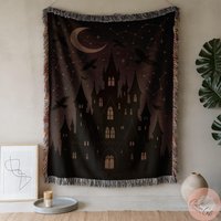 Moonlit Castle Woven Blanket, Celestial Gothic Throw, Witchy Whimsigoth Astrology Home Decor, Mystical Moon Gift, Witch Gift Moonlit Castle Woven Blanket, Celestial Gothic Throw, Witchy Whimsigoth Astrology Home Decor, Mystical Moon Gift, Witch Gift von CustomGiftStudioND