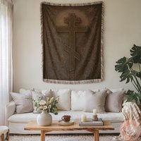 Orthodox Cross Woven Throw, Blanket For Spiritual Comfort, Religious Art, Faith-Based Christian Decor, Made in Usa, Slava Gift Orthodox Cross Woven Throw, Blanket For Spiritual Comfort, Religious Art, Faith-Based Christian Decor, Made in Usa, Slava Gift von CustomGiftStudioND