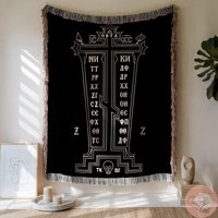 Orthodox Russian Golgotha Cross Woven Blanket, Cross Wall Hanging, Religious Christian Faith Gift von CustomGiftStudioND
