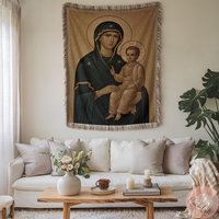 Orthodox Virgin Mary Woven Blanket, Religious Decor Wall Hanging Gift, Throw Homedecor, Custom Woven, Made in Usa, Faith Gift Orthodox Virgin Mary Woven Blanket, Religious Decor Wall Hanging Gift, Throw Homedecor, Custom Woven, Made in Usa, Faith Gift von CustomGiftStudioND