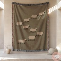 Sheep Woven Blanket Pillow Minimalist Farmhouse Decor Cute Animal Art Surreal Room Tapestry Pastel Nursery Gift Lamb Gift Sheep Woven Blanket Pillow Minimalist Farmhouse Decor Cute Animal Art Surreal Room Tapestry Pastel Nursery Gift Lamb Gift von CustomGiftStudioND
