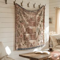 Woven Blanket Or Pillow For Readers Personalized Cozy Decor Custom Literary Tapestry Book Nook Gift Bookworms Made in Usa von CustomGiftStudioND