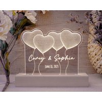 Hochzeitsgeschenk, Personalisiertes Nachtlicht Mit Namen Und Datum, 3D-Led-Lampe Acryl-Nachtlicht Jubiläumsgeschenk, Valentinstag Geschenk Für Sie Hochzeitsgeschenk, Personalisiertes Nachtlicht Mit Namen Und Datum, 3D-Led-Lampe Acryl-Nachtlicht Jubiläumsgeschenk, Valentinstag Geschenk Für Sie von CustomHappinessShop