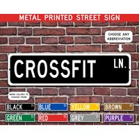 Crossfit Geschenk, Metall Straßenschild, Sport Personalisiertes Schild, Individuelles Metallschild - Mehrere Farben Verfügbar von CustomIslandGifts