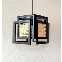 Moderne Kronleuchter-Deckenleuchte-Holzpendelleuchte Kronleuchter Beleuchtung-Art Deco Lampe-Kücheninsellicht von CustomLedLightSigns