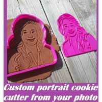 Benutzerdefinierte Ausstechformen Für Gesichter, Personalisierter Keksstempel, Ausstecher Personalisiert, Individuelle Kekse, Portrait-Kekse von CustomMadeStamp