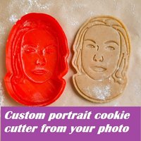 Benutzerdefinierter Gesichtsportrait-Ausstecher Auf Bestellung, 3D-Gedruckt Vom Foto, Individueller Ausstecher, Personalisiertes Keksgeschenk von CustomMadeStamp