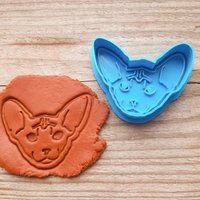 Sphynx-Katzengesicht-Ausstecher, Sphynx-Katzen-Geschenk, Sphynx-Katzenliebhaber-Geschenk, Sphynx-Katzendame-Geschenk, Sphynx-Katzenmenschen von CustomMadeStamp