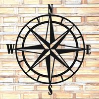 Kompass Rose Metall Wand Kunst | Maritime Wandkunst Outdoor Metallkunst Kompass-Wand-Dekor von CustomMetalWorx