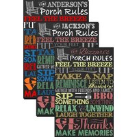 Benutzerdefinierte Porch Rules Zeichen, Benutzerdefiniertes Outdoor Kreidetafel Stil Veranda Regeln Zeichen Für Zuhause, Dekor Ideen Sgnout02 von CustomPrintablesNY