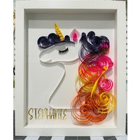Quilling Wand Dekor - Gerahmte Kunst Handgemachte Papierkunst Geburtstagsgeschenk von CustomQuillingGifts