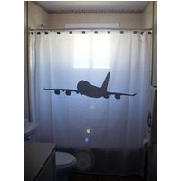 Flugzeug Duschvorhang, Jumbo Jet Badezimmer Dekor, Luftfahrt Geschenk Für Piloten. Extra Langer Stoff in 84 Und 96 Zoll Als Sonderanfertigung Flugzeug Duschvorhang, Jumbo Jet Badezimmer Dekor, Luftfahrt Geschenk Für Piloten. Extra Langer Stoff in 84 Und 96 Zoll Als Sonderanfertigung von CustomShowerCurtains