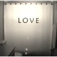 Liebe Duschvorhang, Inspiration Zitat Badezimmer Dekor. Extra Lange Gewebeduschvorhänge 84 90 96 Zoll, Benutzerdefinierte Standgröße 36 54 78 von CustomShowerCurtains