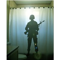 1999Er Duschvorhang, Armee Held Bad Dekor, Us Bundeswehr, Unsere Soldaten. Extra Langer Stoff in 84 Und 96 Zoll Als Sonderanfertigung Erhältlich von CustomShowerCurtains