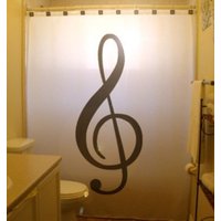 Violinschlüssel Duschvorhang, Musik Badezimmer Dekor, Musiknoten. Extra Langer Stoff in 84 Und 96 Zoll Als Sonderanfertigung Erhältlich Violinschlüssel Duschvorhang, Musik Badezimmer Dekor, Musiknoten. Extra Langer Stoff in 84 Und 96 Zoll Als Sonderanfertigung Erhältlich von CustomShowerCurtains