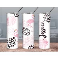 Flamingo Becher Personalisiert, Mit Namen, Becher, Tropisch, Personalisiert von CustomSipsBoutique