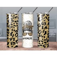 Mami Life Leopard Tumbler/ Und Ich Leoparden Becher/ Glitzer Leoparden Becher von CustomSipsBoutique