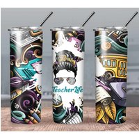 Personalisierter Lehrerbecher/ Graffiti Lehrerbecher Geschenk/ Benutzerdefinierter Name Becher von CustomSipsBoutique