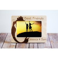 Beste Freunde Rahmen - Personalisierte Foto-Rahmen-Geburtstag- Tolles Geschenk Personalisierte Geschenk Holz 4 X 6 Foto Meerjungfrau von CustomWoodWonders