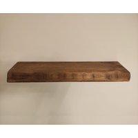 Massivholz Floating Wandregal Rustikaler Nachttisch - Wand Schlafzimmer Regal von CustomizableWoodenPr