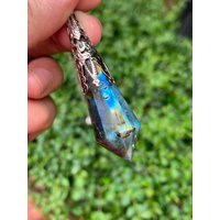 strahlend Brillantes Labradorit Pendel/Kristallpendel Quarzpendel Wahrsagungspendel Heilkristallanhänger Blaulicht von CustomizationShop