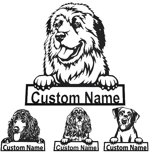 Personalisierter Name Buchstabe Metall Hund Logo Personalisierter Nachname Haustier Logo Haushalt Metall Wandkunst Dekoration Outdoor Dekoration Zuhause Geschenk von CustomizeFactory