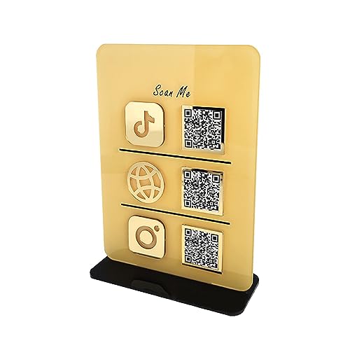 Personalisiertes Acrylschild mit 3D-QR-Code-Display, "Scan to Pay" von CustomizeFactory