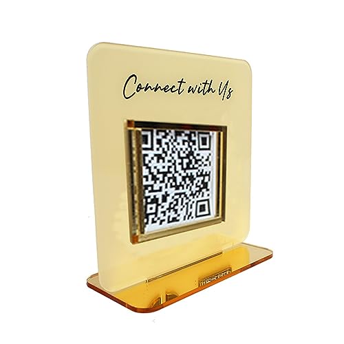 QR-Code-Schild aus Acryl, personalisiertes Logo, Multi-Scan-Zahlung und Social-Media-Display, 3D-Form (1 QR-Code) von CustomizeFactory