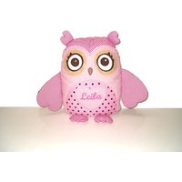 Bio Eule, Benutzerdefinierte Personalisierte Kissen, Rosa Und Braun Baby-Dusche-Geschenk von Customquiltsbyeva